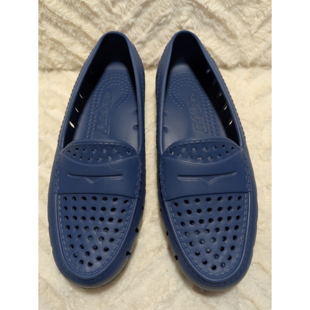 T1 FLOAFERS Navy/Lavender Water Friendly Slip On Women's Sz 7 Nautical Beach